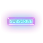 YouTube Subscribe Button Blue Neon