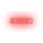 YouTube Subscribe Button Red Neon