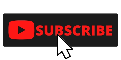 YouTube Subscribe Button Red and Black with Mouse