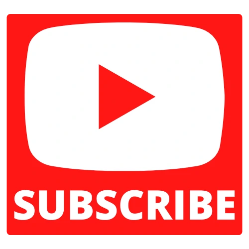 YouTube Subscribe Button Red with Border