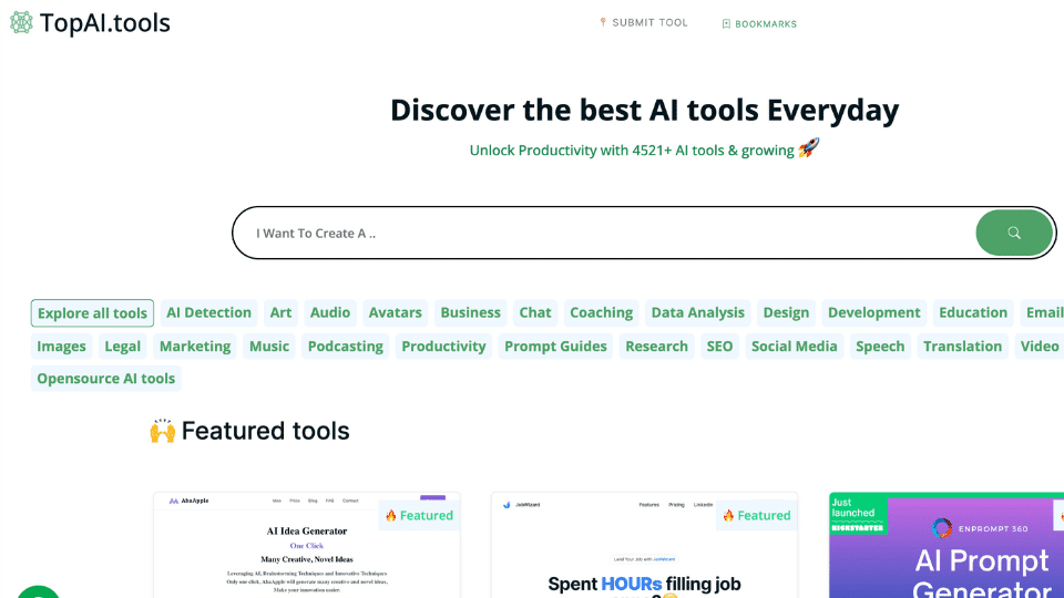 Top 10 AI Tool Directory Websites